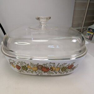 Vintage Corning Ware Spice O' Life 4 Qt Casserole Dish Le Romarin A-10-B w/ Lid